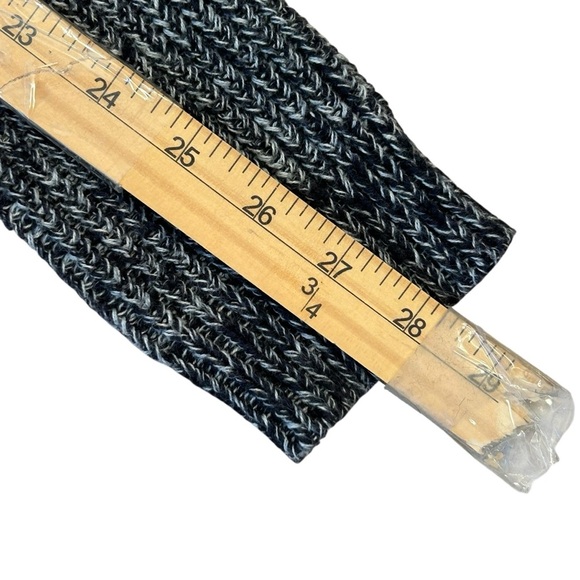 H&M Dark Navy Blue w/White Crew Neck Thick Chunky Warm Fall Winter Sweater Med - Picture 6 of 8